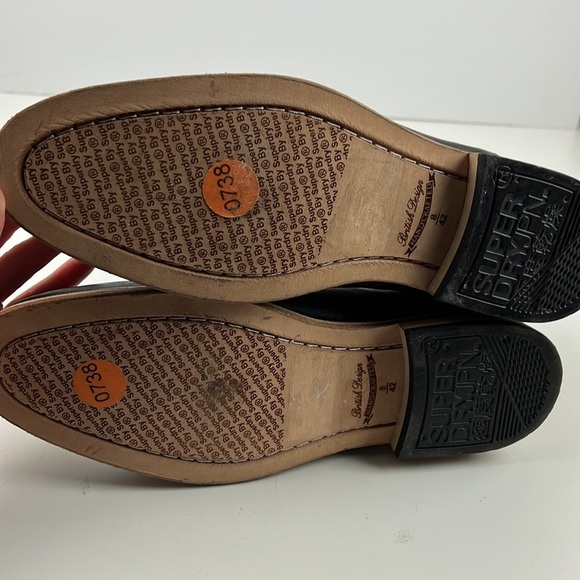 Superdry Men's Meteora Chelsea Boots Black Leather NWOT - Picture 7 of 9